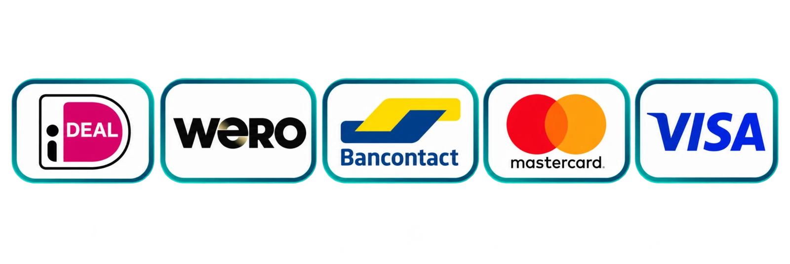 Betaalmethoden: iDEAL, Wero, Bancontact, Mastercard en Visa